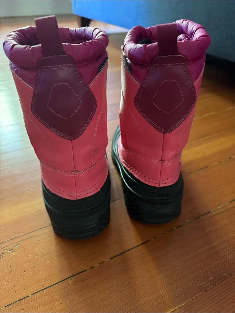 The North Face Kids Pink and Black Insulated Winter Boots, near new!!